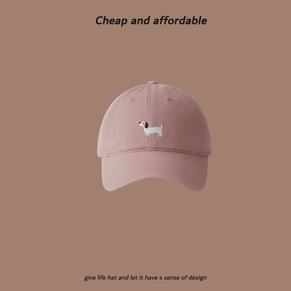 Dog Embroidered Cap Baseball