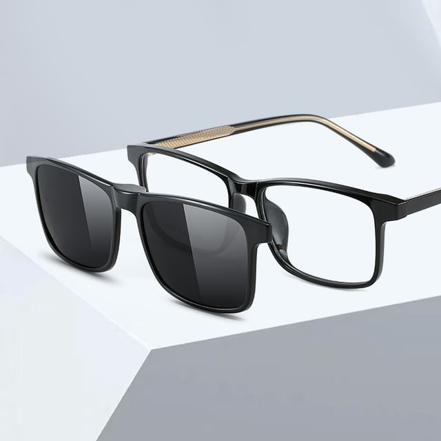 with Sunglasses Glasses Clip On Square