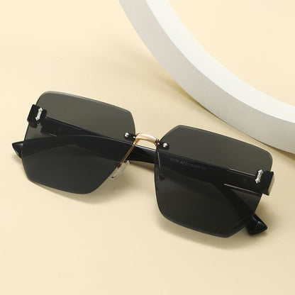 Sunglasses Oversized Rimless Geometric