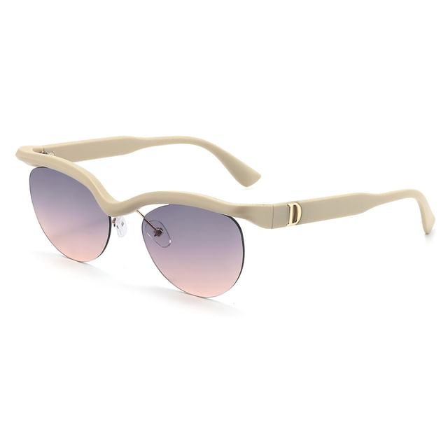 Browline Rimless Sunglasses