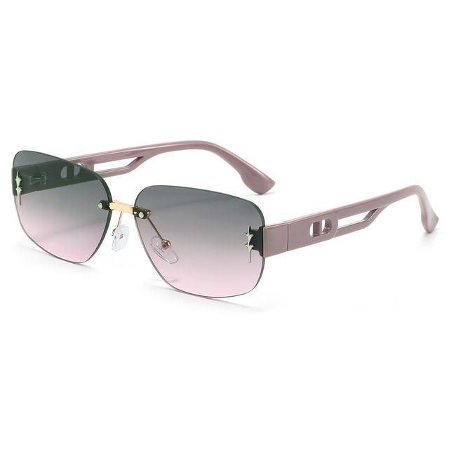 Rimless Sunglasses Rectangle