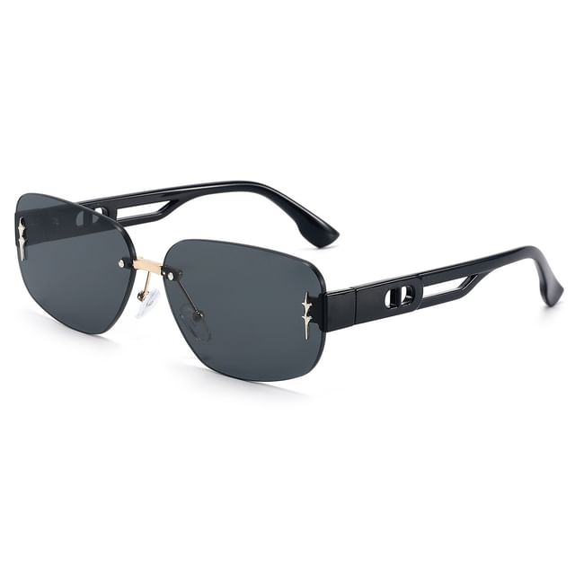 Rimless Sunglasses Rectangle