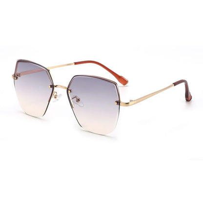 Sunglasses Oversized Geometric Rimless