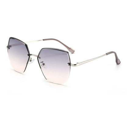Sunglasses Oversized Geometric Rimless