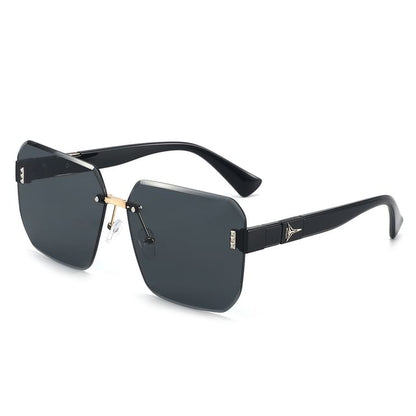 Sunglasses Geometric Rimless Oversized