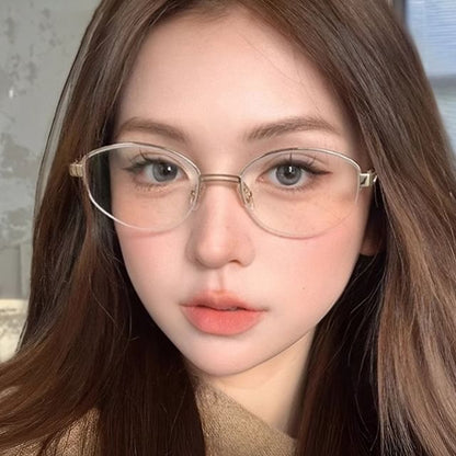 Blocking Oval Light Glasses Blue