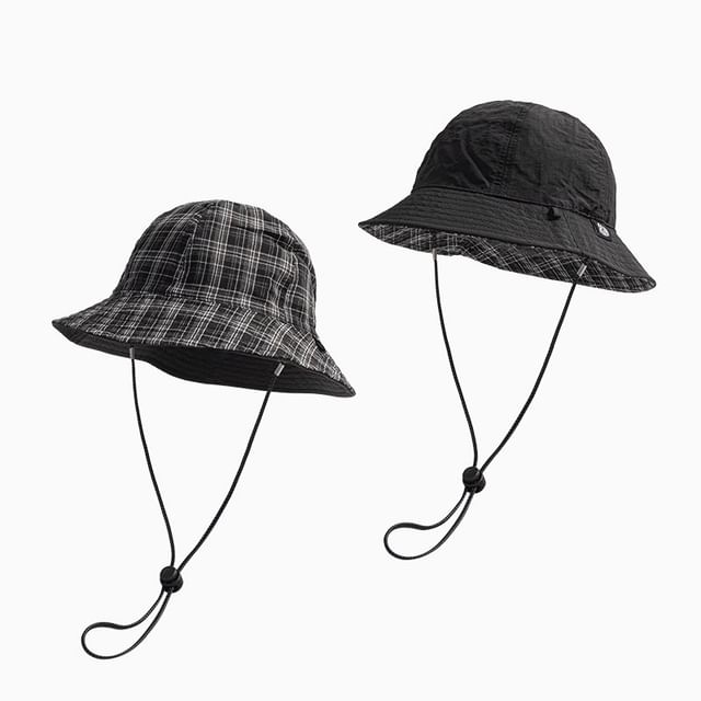 Applique Plaid Hat Boonie