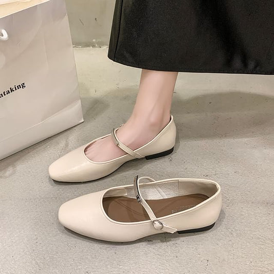 Buckle Jane Accent Mary Shoes Metal