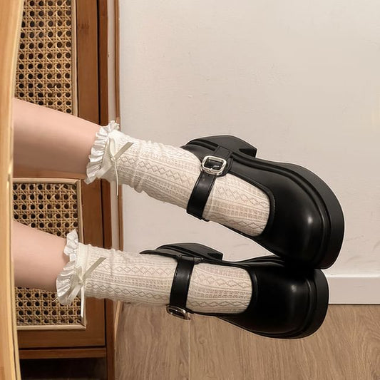 Shoes Jane Mary Plain Platform