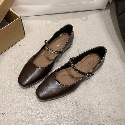 Buckle Jane Accent Mary Shoes Metal