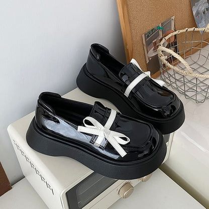 Bow Loafers Platform Detail