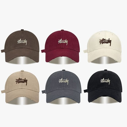 Baseball Embroidered Cap Lettering Distressed
