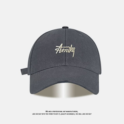 Baseball Embroidered Cap Lettering Distressed
