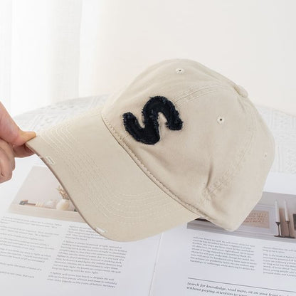 Distressed Applique Baseball Cap Lettering