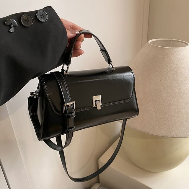 Crossbody Faux Leather Bag Flap
