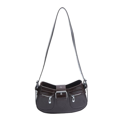 Bag Faux Buckled Shoulder Leather