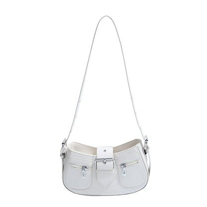 Bag Faux Buckled Shoulder Leather