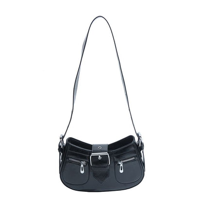 Bag Faux Buckled Shoulder Leather