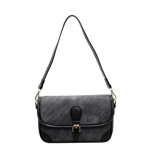 Contrast Faux Crossbody Leather Bag Piping