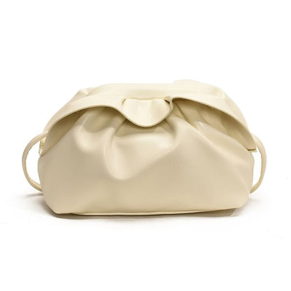 Crossbody Bag Faux Ruched Leather