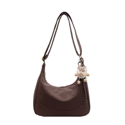 Plain Bag Faux Leather Shoulder