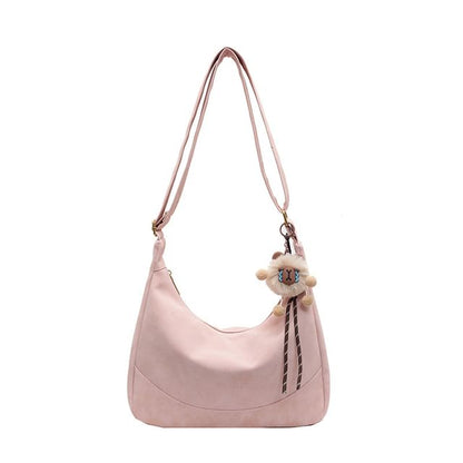 Plain Bag Faux Leather Shoulder