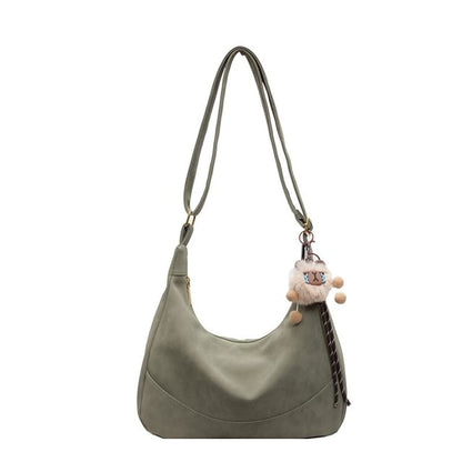 Plain Bag Faux Leather Shoulder