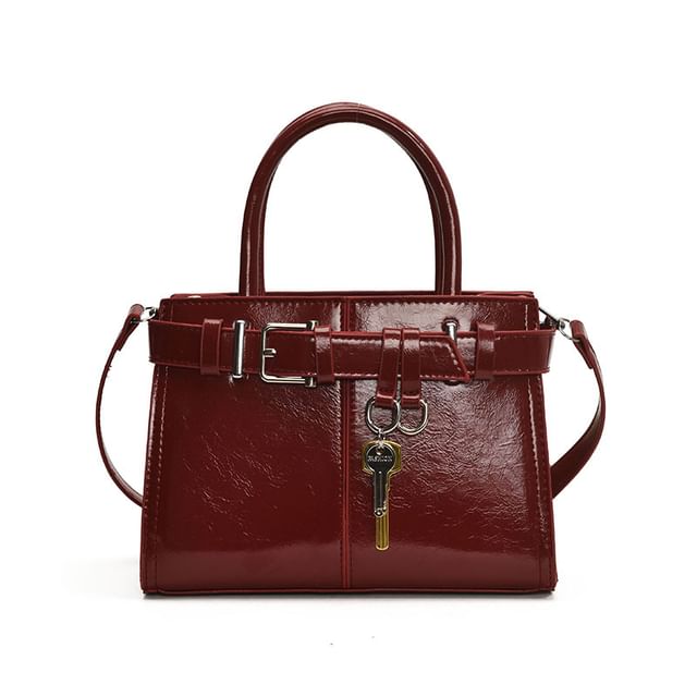 Faux Bag Leather Buckle Crossbody