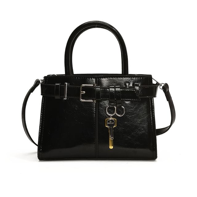 Faux Bag Leather Buckle Crossbody