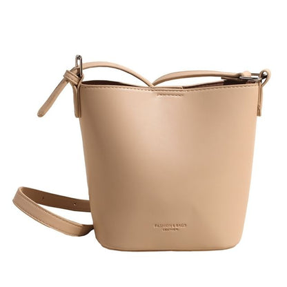 Faux Bag Leather Bucket Plain
