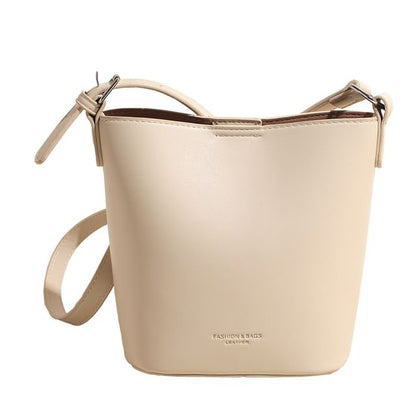 Faux Bag Leather Bucket Plain
