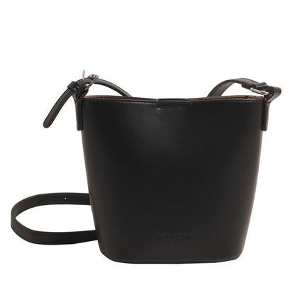 Faux Bag Leather Bucket Plain