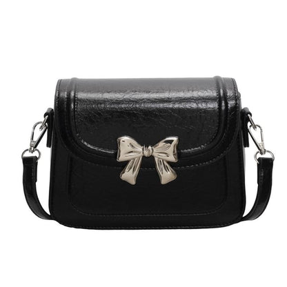 Flap Bow Accent Crossbody Bag