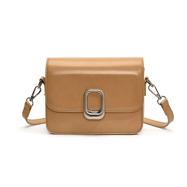 Crossbody Faux Leather Flap Bag