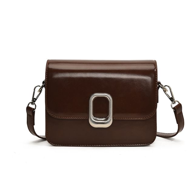 Crossbody Faux Leather Flap Bag