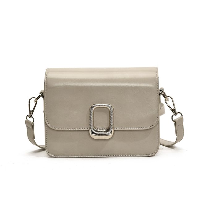 Crossbody Faux Leather Flap Bag