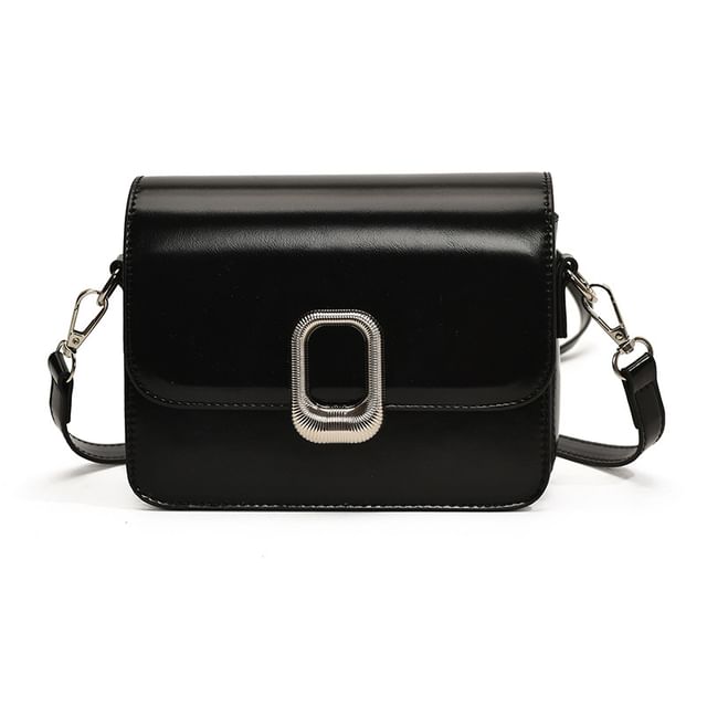 Crossbody Faux Leather Flap Bag