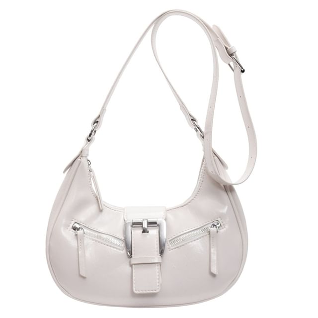 Bucked Leather Faux Shoulder Bag