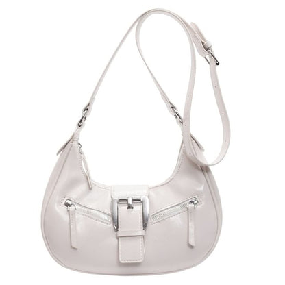 Bucked Leather Faux Shoulder Bag