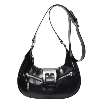 Bucked Leather Faux Shoulder Bag