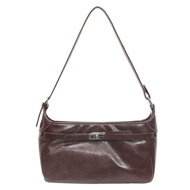 Leather Faux Bag Shiny Shoulder