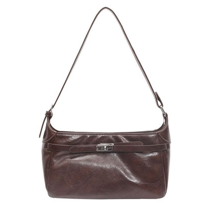 Leather Faux Bag Shiny Shoulder