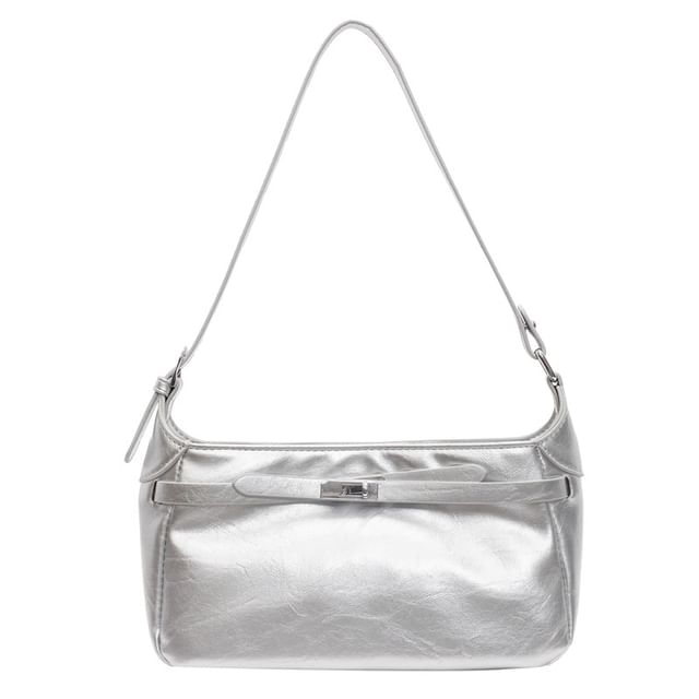 Leather Faux Bag Shiny Shoulder