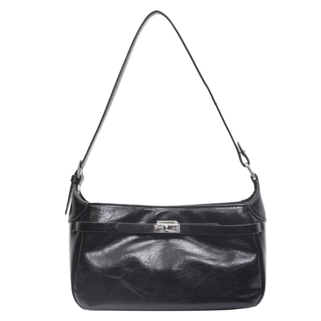 Leather Faux Bag Shiny Shoulder