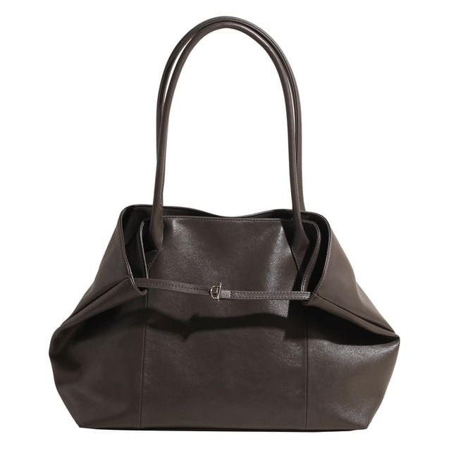 Tote Plain Bag Leather Faux