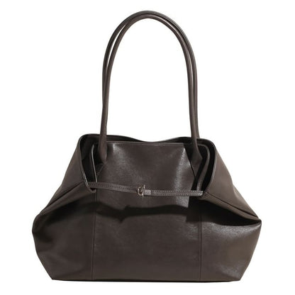 Tote Plain Bag Leather Faux