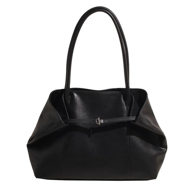 Tote Plain Bag Leather Faux