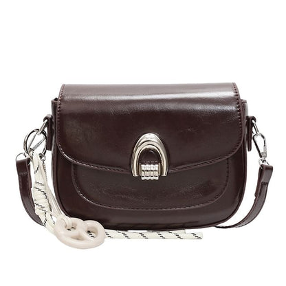 Faux Leather Crossbody Bag Flap