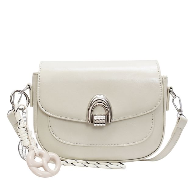 Faux Leather Crossbody Bag Flap