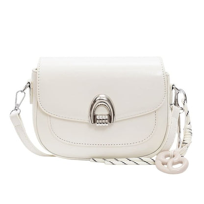Faux Leather Crossbody Bag Flap